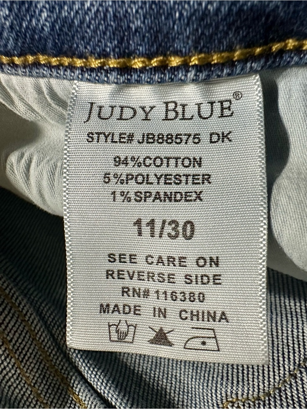 Judy blue High Rise Tummy Control Straight leg jeans size 11/30 - Picture 4 of 10